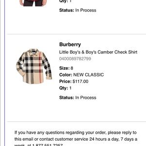 Authentic Burberry Check shirt